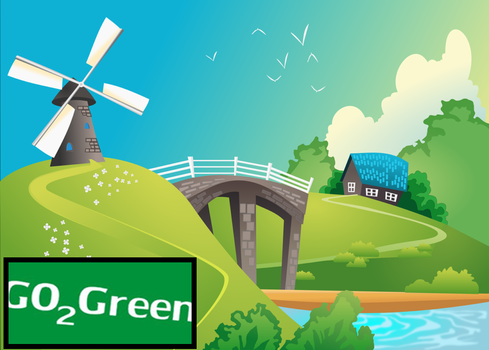 Go 2 Green logo med vindmøller